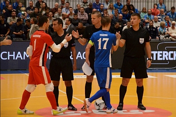 Владимир Кадыков отсудил 4 матча Лиги Чемпионов по мини-футболу